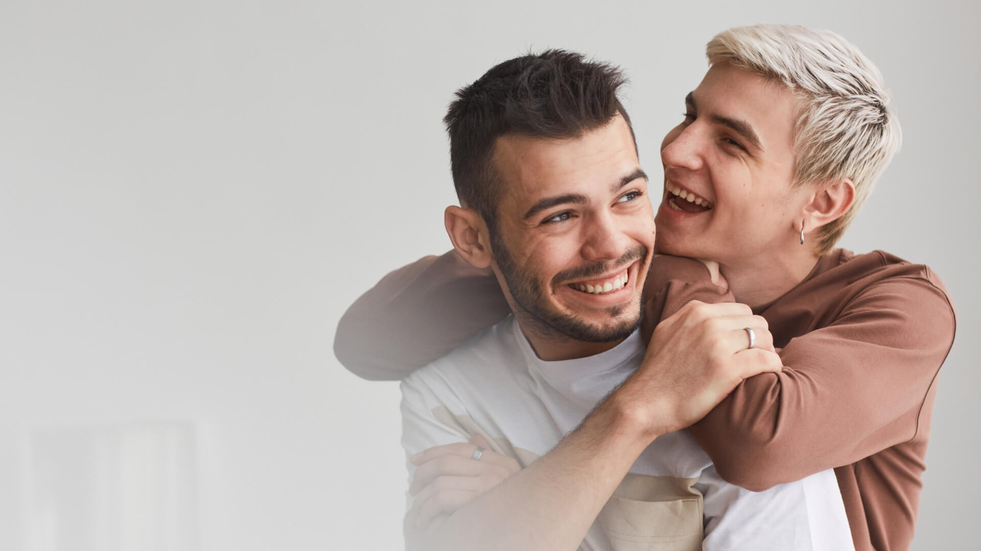 two men happy