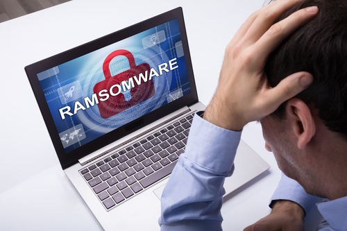 RansomwareShowingOnLaptop