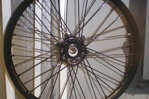 Road Bike Wheel in Black Gloss