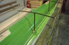 Setting-up the hull mould in the vacuum jig