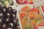 Glacé Fruit Stall, Nice Market
Pencil 22x12 cm