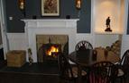 Open fire in the bar