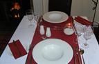 Dine by a warm open fire.