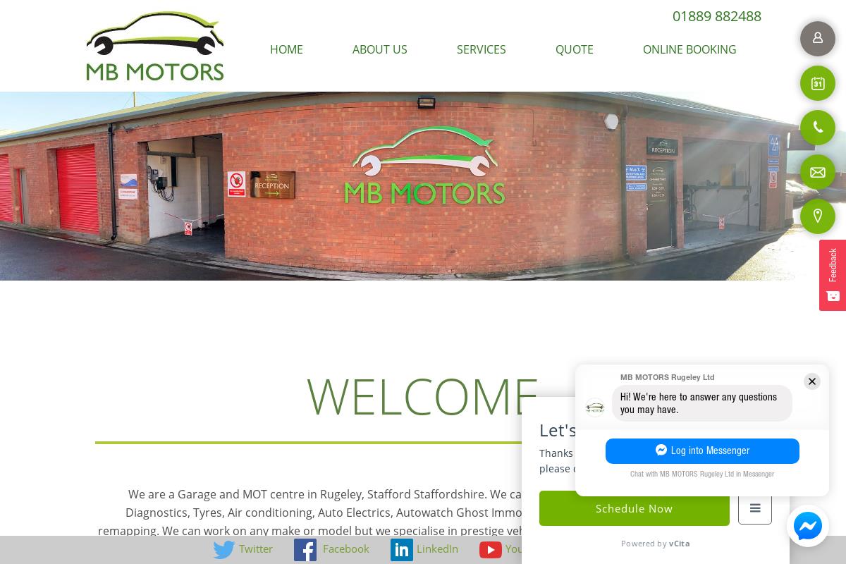 To MB MOTORS MB MOTORS Rugeley Ltd