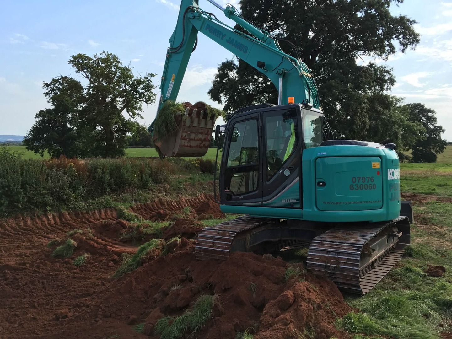 Digging up grass