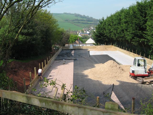 Laying turf arena