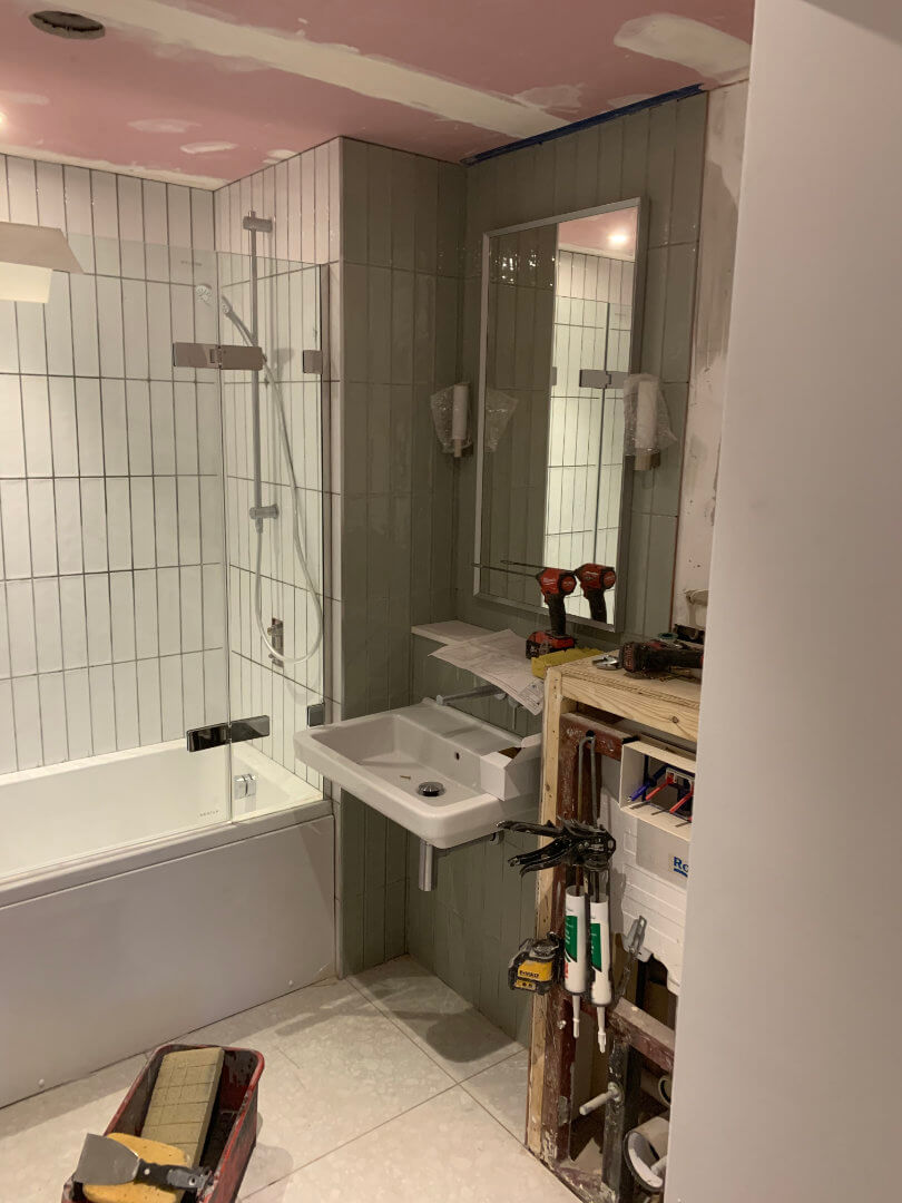 Bathroom shelf in progress