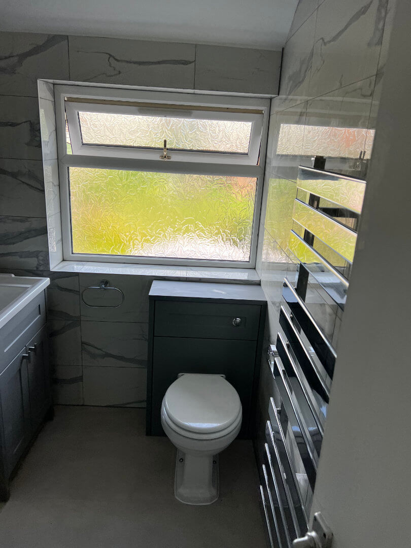 Toilet under window