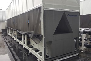 A Climaveneta Data Centre chiller protected by the RABScreen CAS system air intake filter 