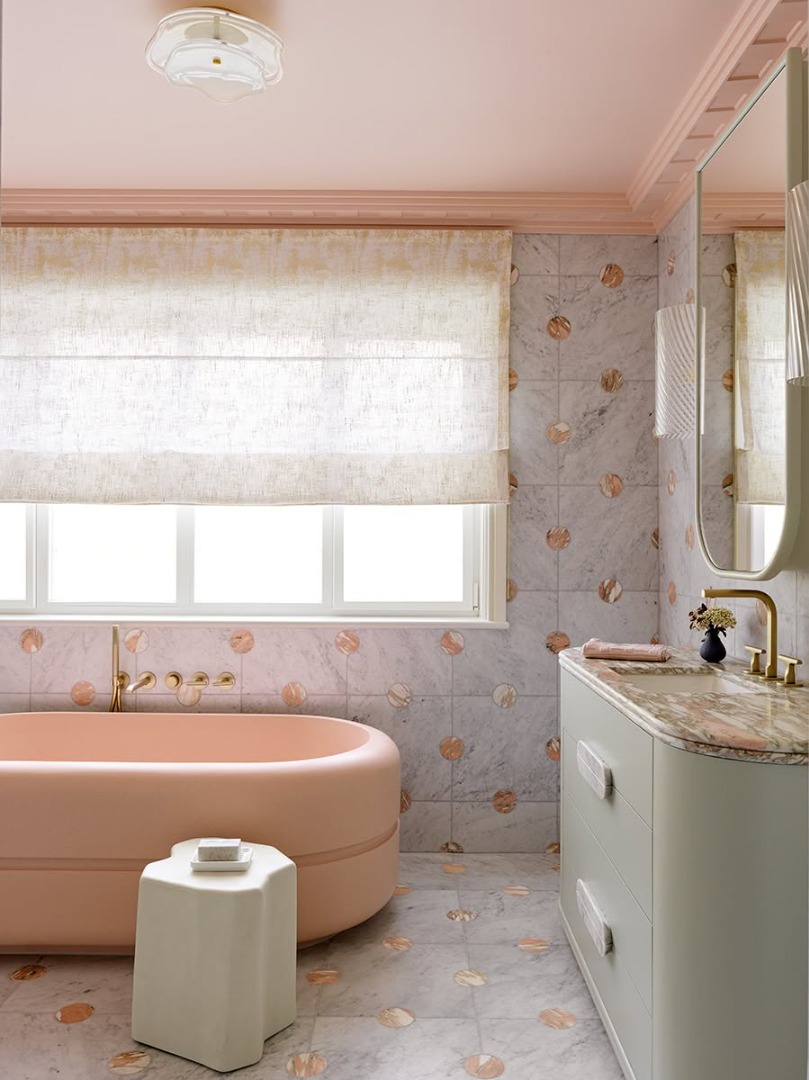 Bathroom in delicate colors