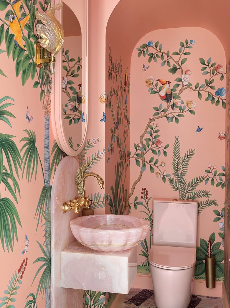 Cute pink bathroom
