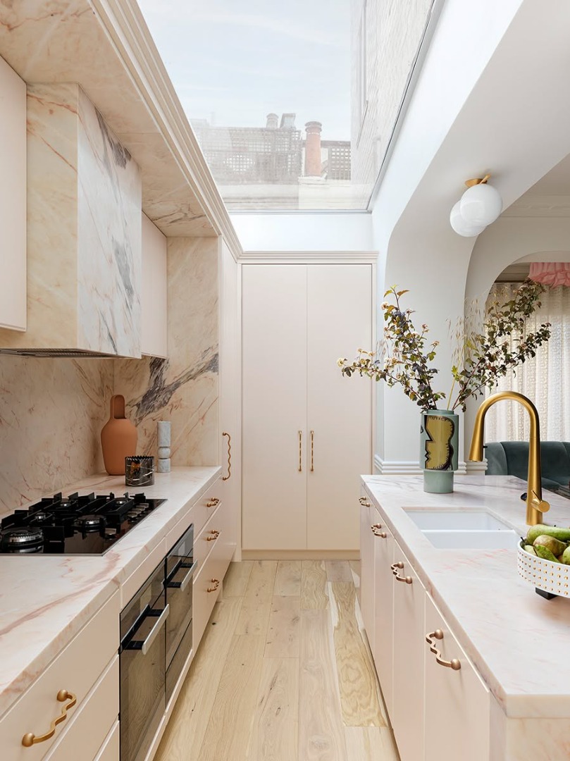 Kitchen in beige colors
