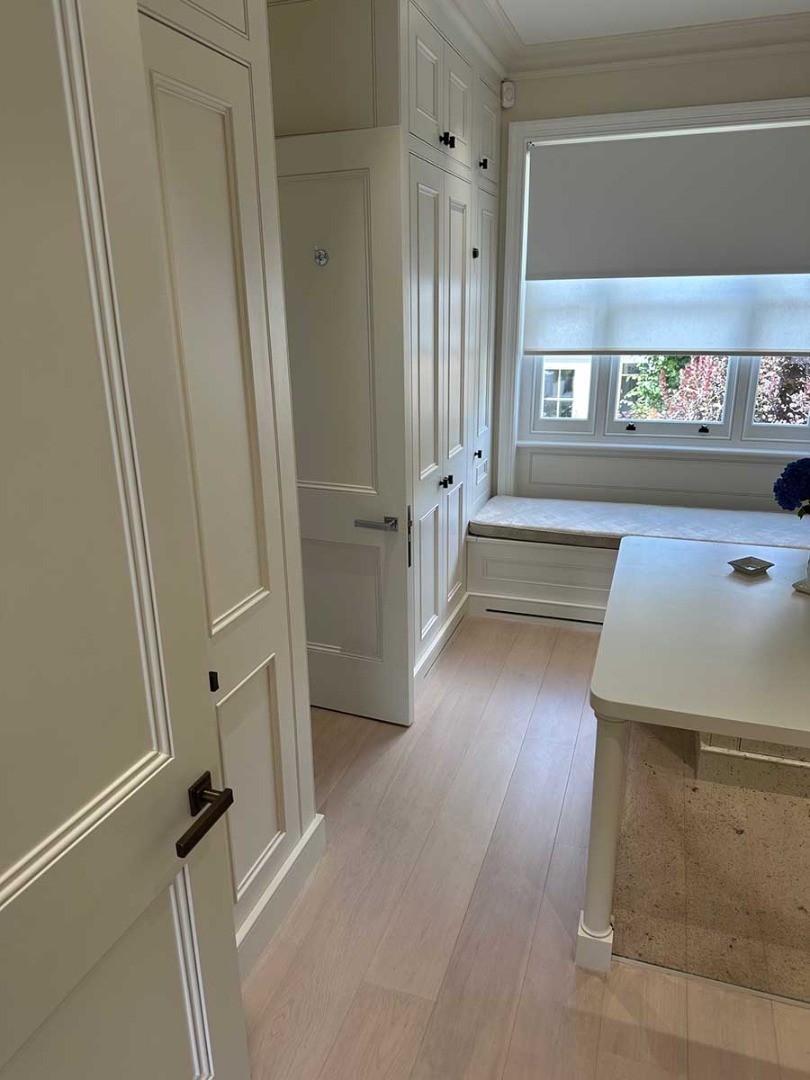 White room with wardrobes