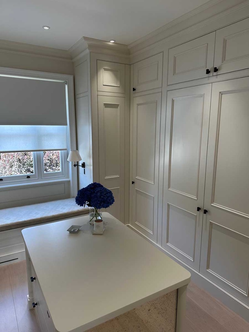 White table with flowers