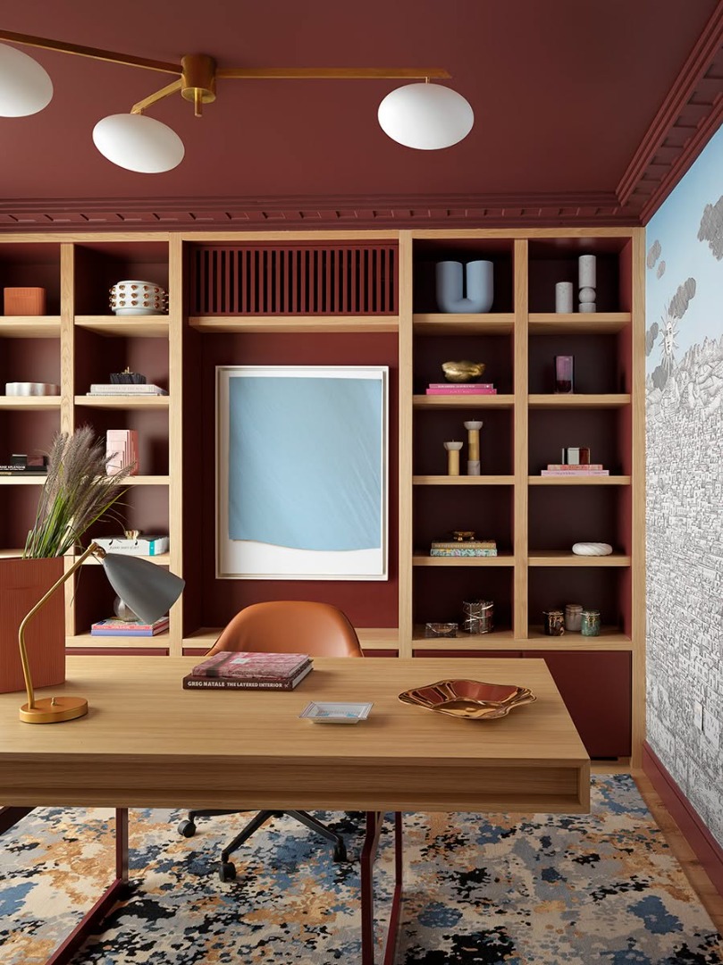 Wonderful study room with wardrobe