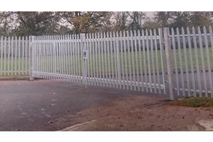 PALISADE SECURITY FENCING WITH MATCHING GATES, POWDER COATED ANY COLOUR   SUPPLIED AND FITTED FOR  MORE INFORMATION.
 DAVID 07960 574037 
 dc.fencing162david@hotmail.co.uk