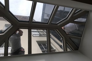 Sky light water leak repair in London 