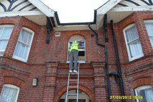 template taken on arch window