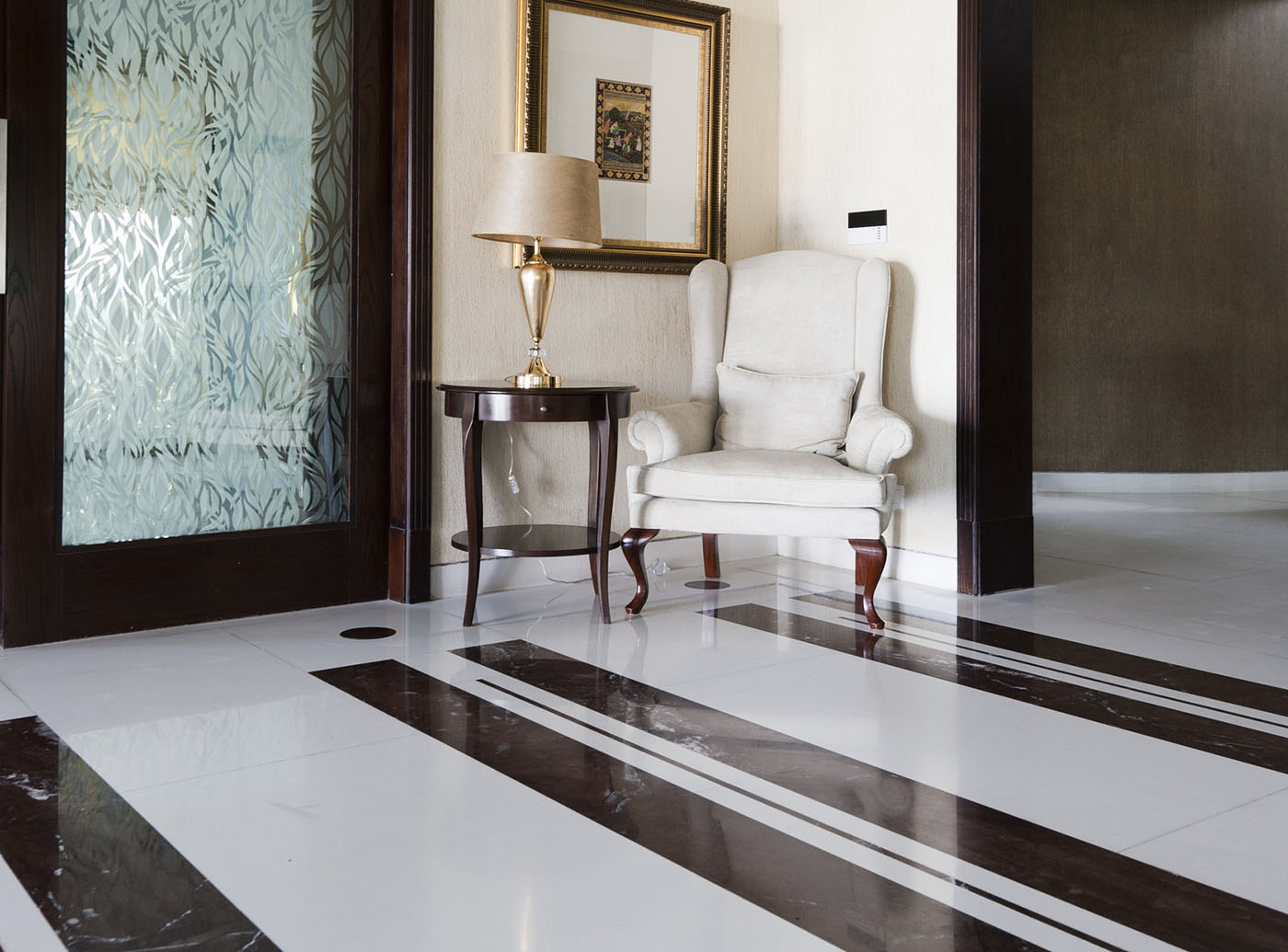 black and white flooring