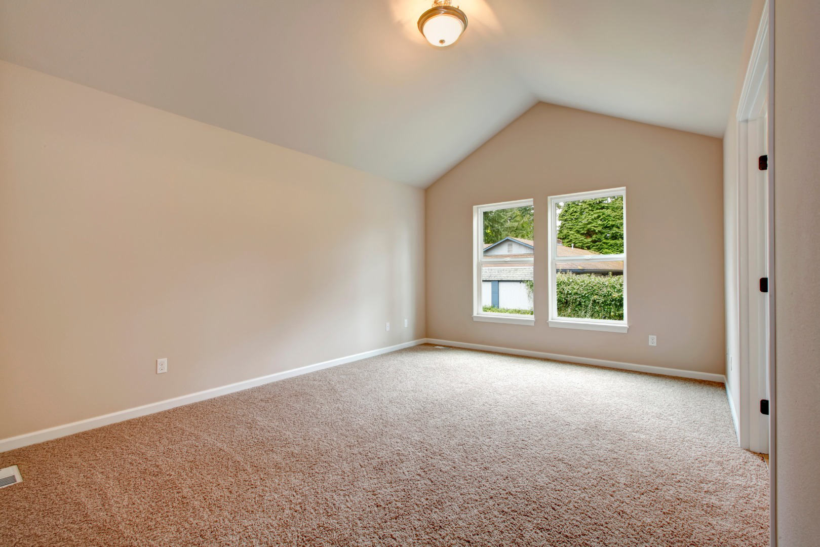 light carpeted living room