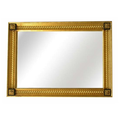 Barley Twist Mirror £810.00 This is a beautiful mirror, it can be made in hand gilded gold or silver finish or for an equally stunning look we can use a paint finish in the centre scoop of the mirror with the bright gilded inner twist on top. Can be supplied with or without corner tablets example size.90cm x122cm, (36' x 48')though can be made to any size.