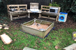 Kind Hearts at St Georges- Mud kitchen and sand pit