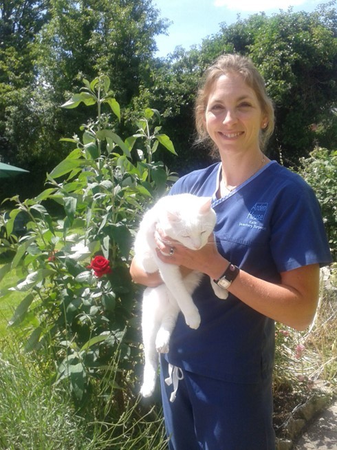 Kate with cat