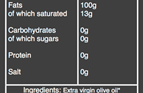 extra virgin olive oil nutritional information