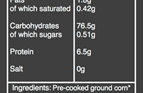 Organic polenta nutritional information