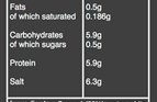 Organic Capers nutritional information