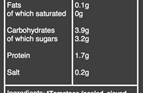organic tomato passata nutritional information