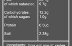 organic pesto nutritional information