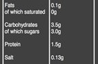 Organico Chopped Tomatoes nutritional information