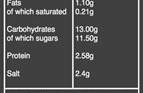 Organic Veggie Bolognaise Nutritional Information