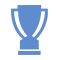 blue trophy icon
