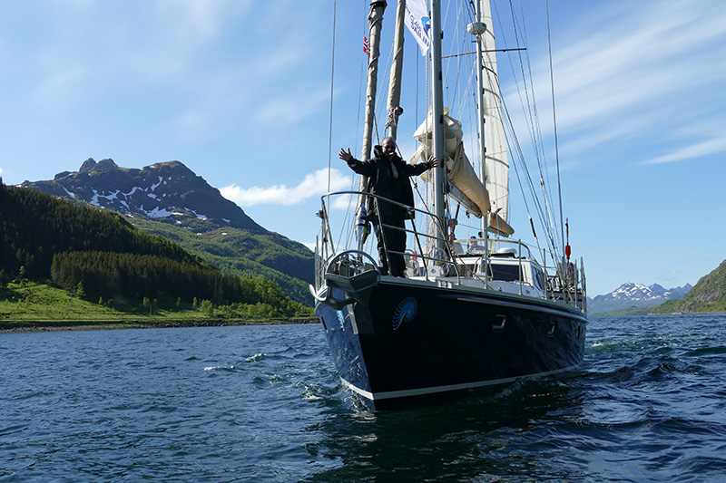 Sailing Santosa in Norway
