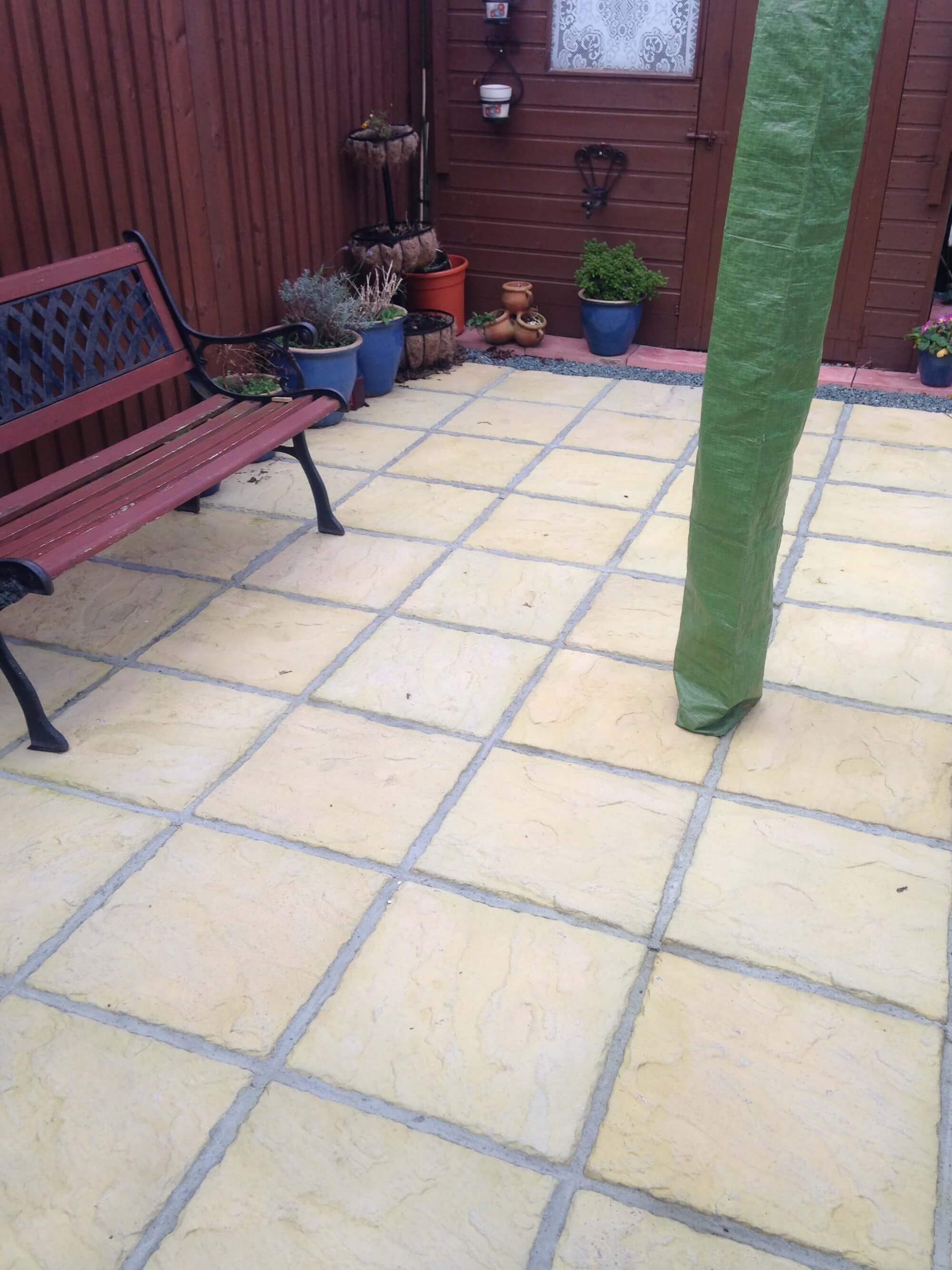 finished garden patio in Dorset