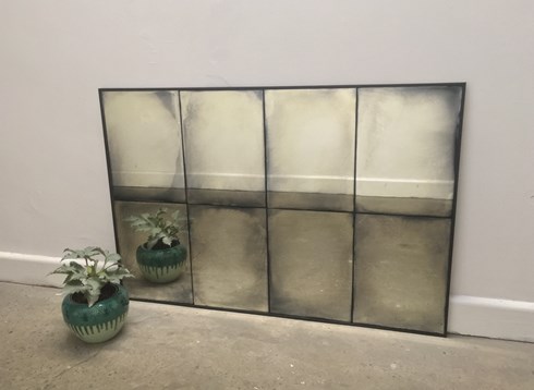 mirror smoked antiqued panel