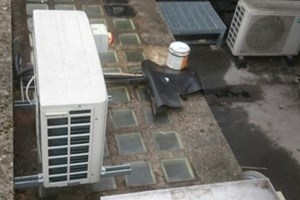 Flat Roof Leak Repair - Before