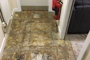 Floor Repair Basement Flood - Before