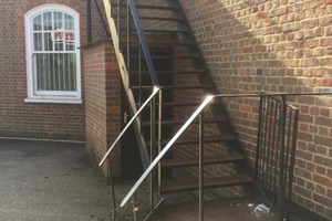 Metal Staircase Repair - Before