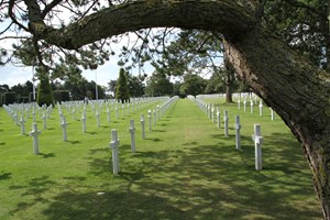 Normandy American Cemetery above Omaha Beach