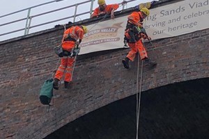 Banner Installation on Railway Viaduct
