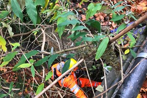 Bridge inspection and sampling, Radstock, Somerset.