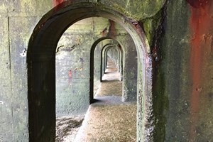 Quantitative survey to see defence arches in Folkestone, works had to be carried out in low tide conditions only.