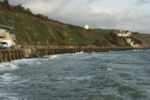 Quantitative survey to see defence arches in Folkestone, works had to be carried out in low tide conditions only.