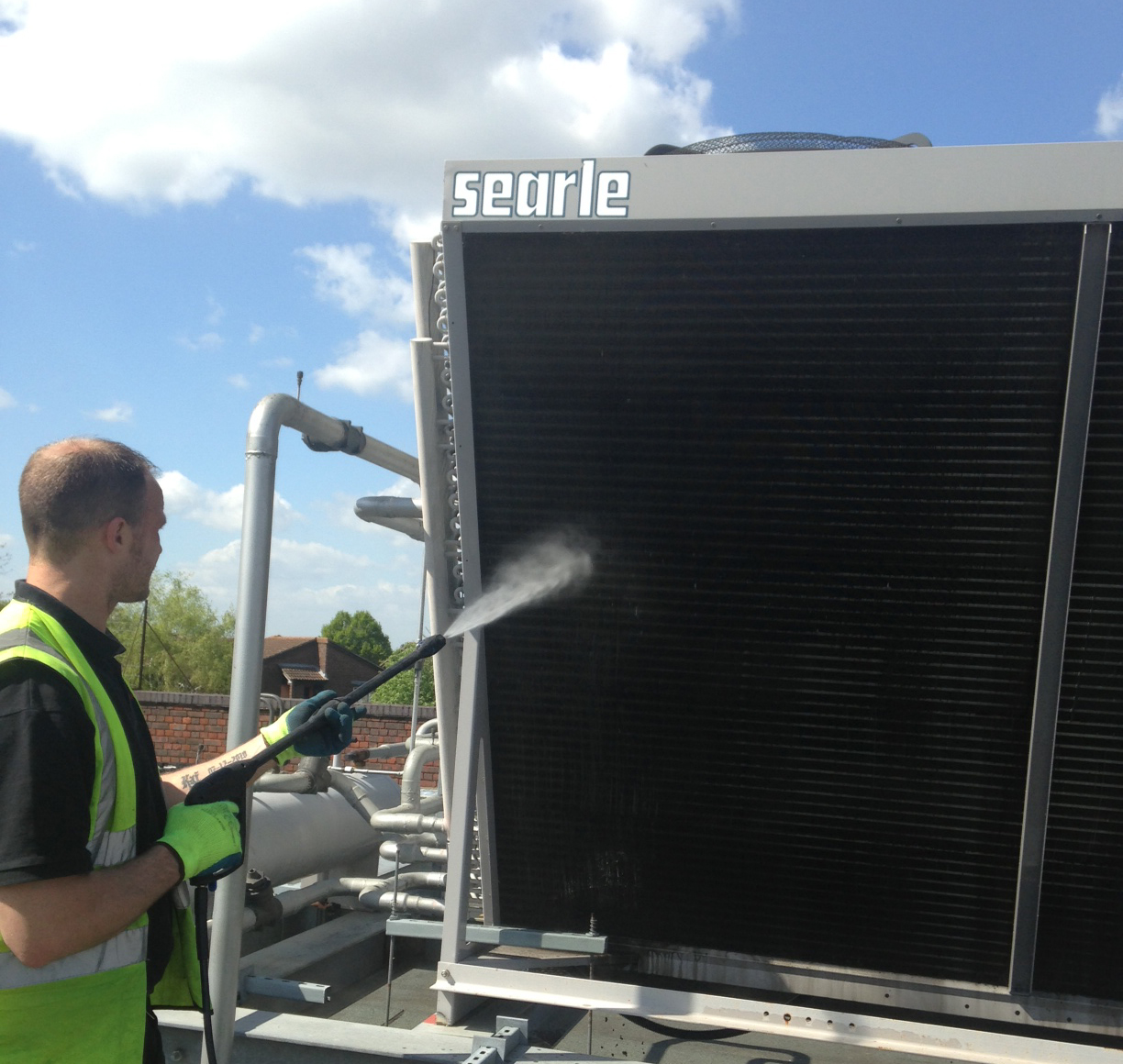 Cleaning a Searle condenser coil