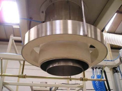 Front view of bulk bag filling