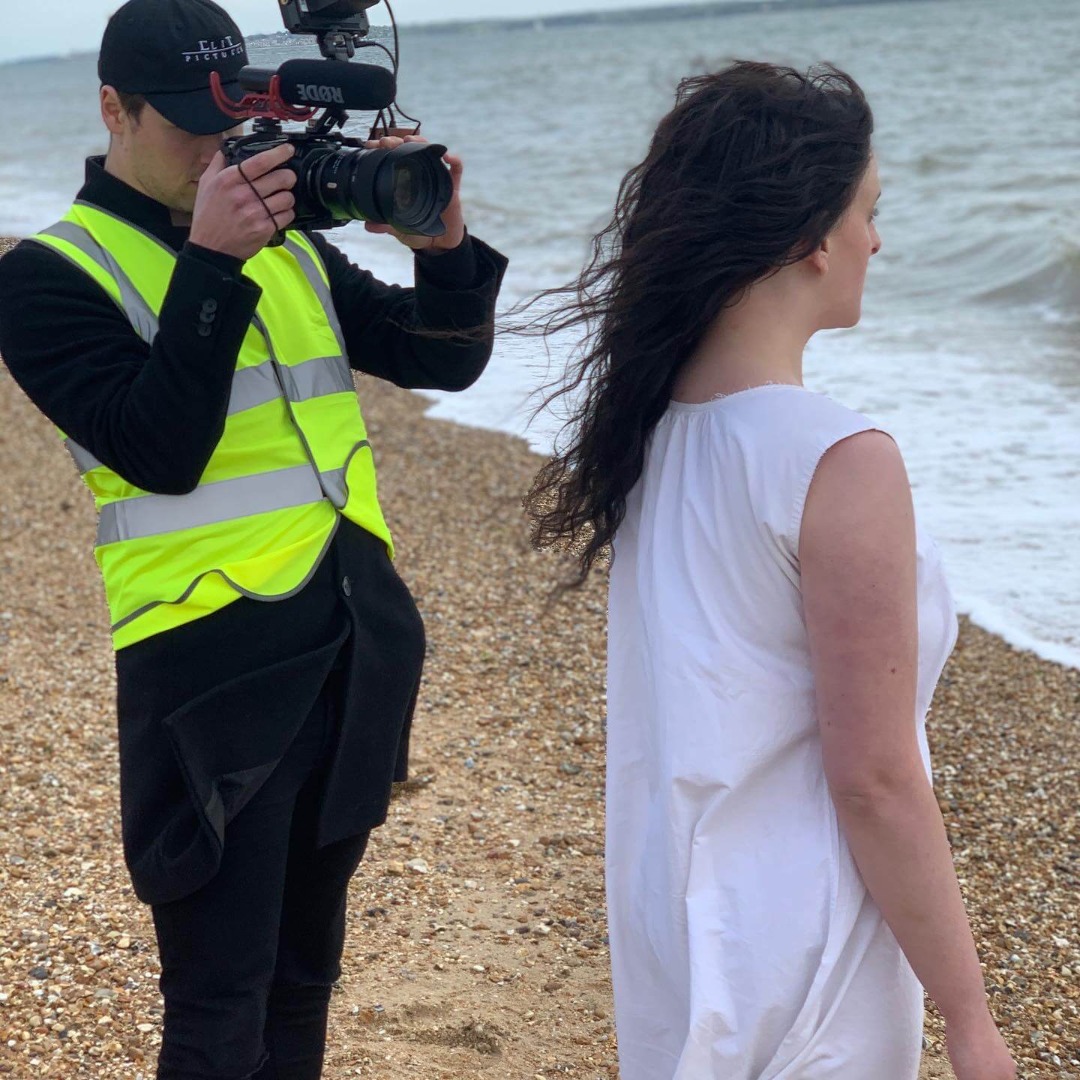 filming on the beach