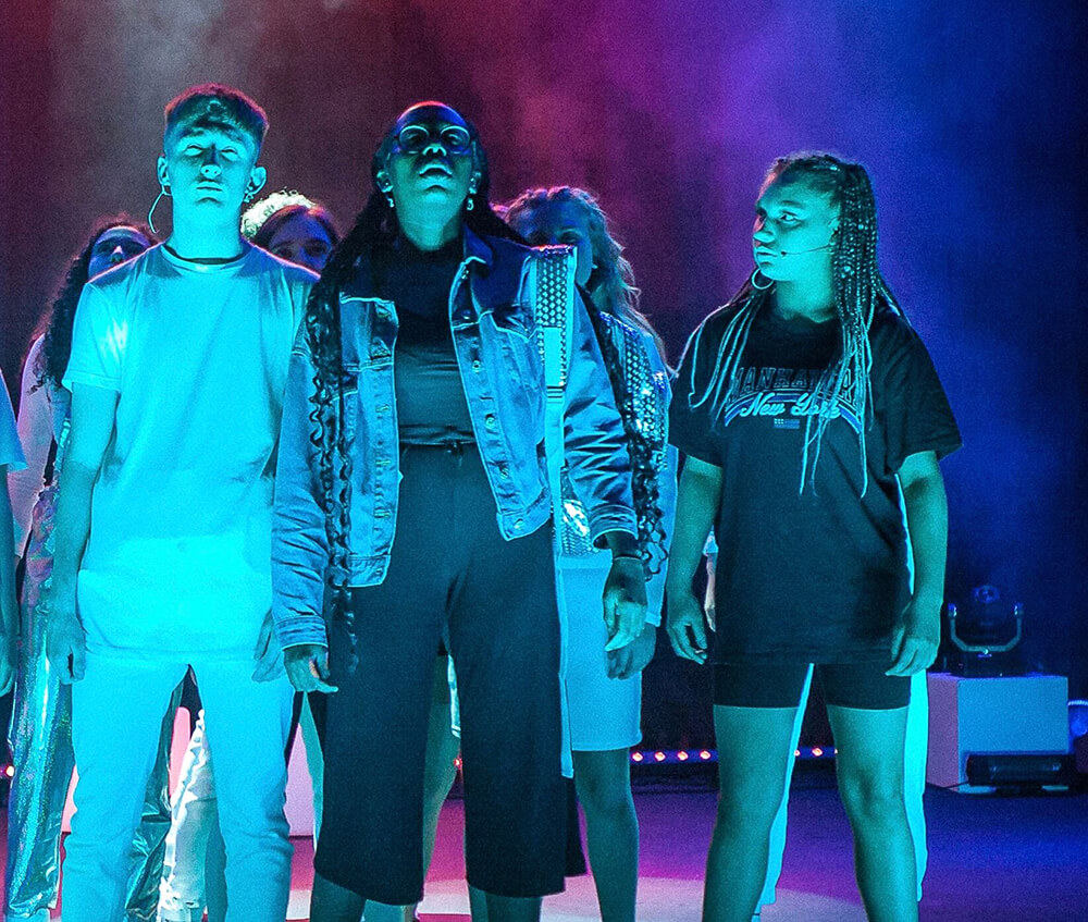 young people performing